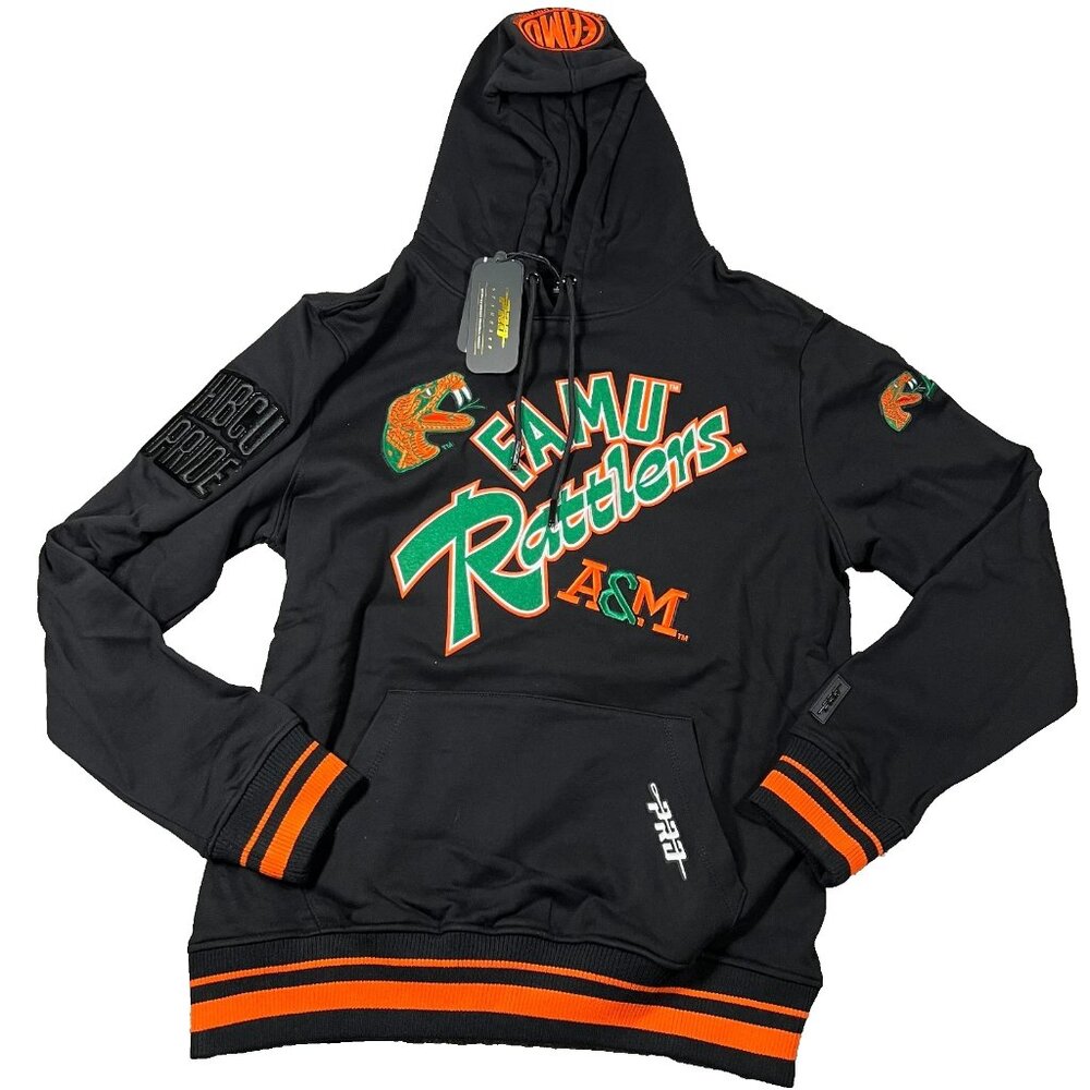 Pro Standard Mens L Black‎ Florida A&M Rattlers Homecoming Football Hoodie NWT